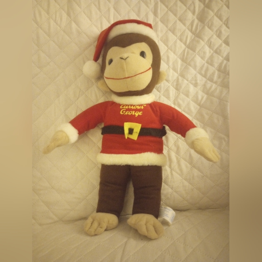 Curious George Santa Claus Stuffed Animal 16"